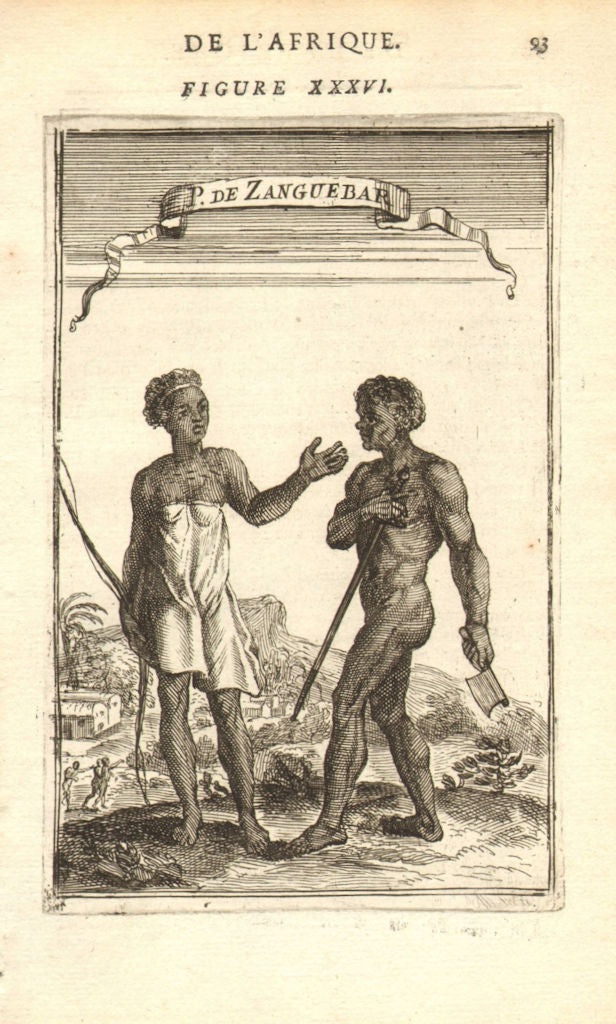 EAST AFRICA. People of 'Zanguebar' (Zanzibar coast). Tanzania. MALLET 1683